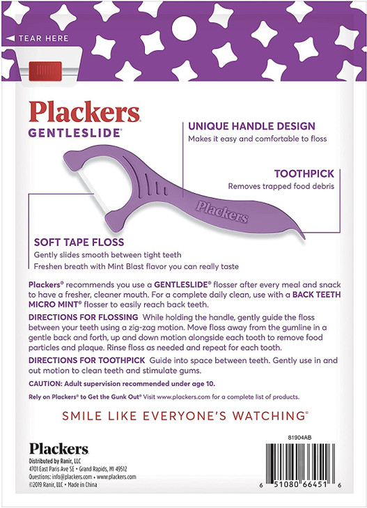 Plackers Gentleslide Flosser 90Count PACK OF 3