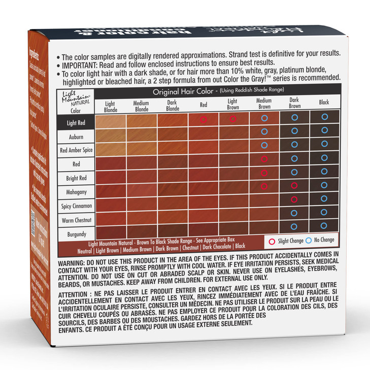 Light Mountain Henna Hair Color & Conditioner - Light Red Hair Dye for Men/Women, Organic Henna Leaf Powder and Botanicals, Chemical-Free, Semi-Perma online at globaldelivered