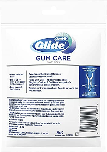 OralB Glide Floss Picks30 count Unflavored Pack of 6