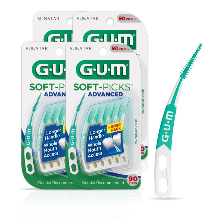 GUM SoftPicks Advanced Easy to Use Dental Picks for Teeth Cleaning Health Disposable Interdental Brushes with Convenient