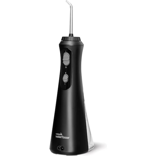 Waterpik Cordless Plus Water Flosser with 4 Flossing Tips Rechargeable and Portable for Travel and Home ADA Accepted Bla