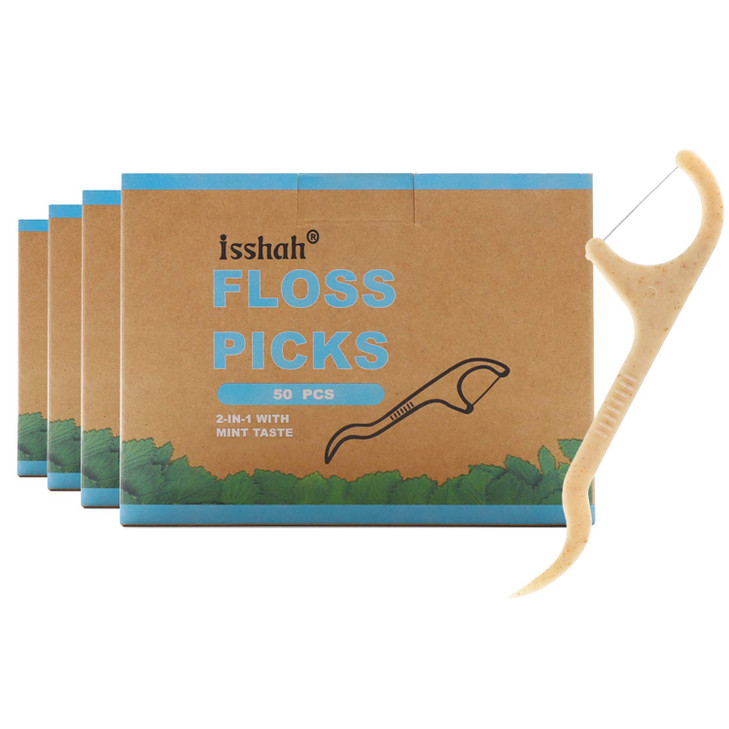Natural Dental Floss Picks 200 Count PETA Approved BPA Free Vegan Sustainable Eco Friendly Natural Dental Flossers by Is