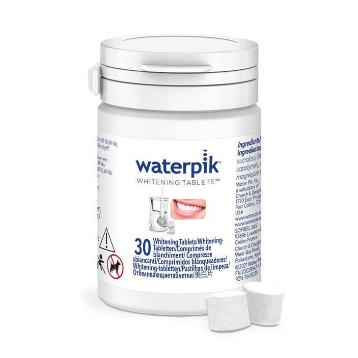 Waterpik Fresh Mint Whitening Refill Tablets 30 Count Restore Natural Teeth Whiteness Packaging May Vary WT30