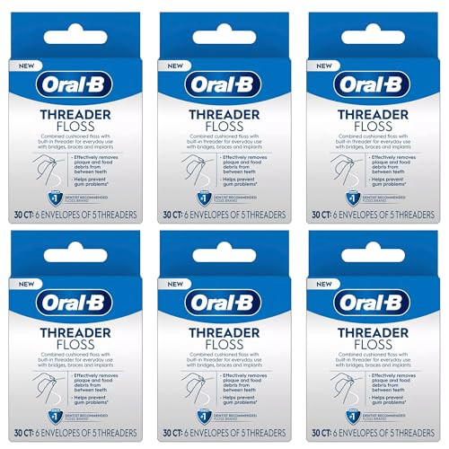 OralB Glide Threader Floss 30Count Pack of 6