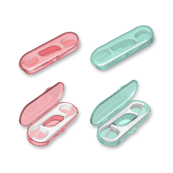AOCEAN Dental Floss Picks Travel Floss with Toothpicks Professional Threader Flossers with 4 Storage Cases Ideal for Fam