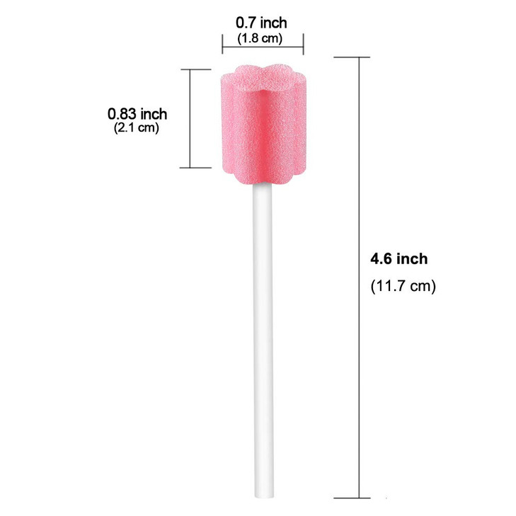 Disposable Untreated Oral Care Swabs 250 Count PinkPlum