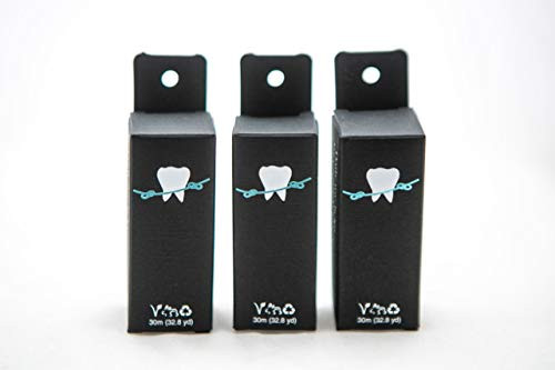 Knotty Floss Biodegradable Bamboo Charcoal No Knot Floss with Grapefruit Seed Extract Ecofriendly Vegan In Refillable Gl