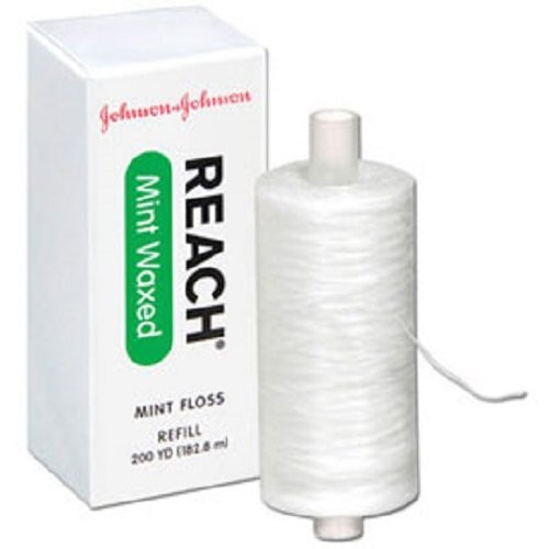 Johnson Johnson 2733 Reach Mint Floss Waxed Refill Spool 200 yd