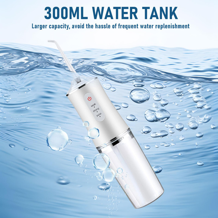 Electric Water Flosser Cordless for Teeth 3 Modes 4 Jet Tips Cleaning and Flossing Water Dental Portable Floss Irrigator