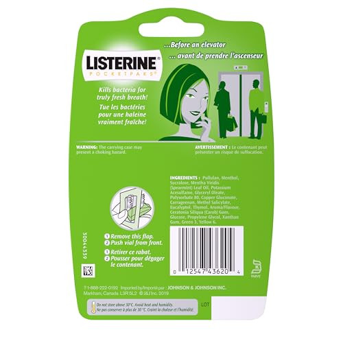 Listerine Freshburst Pocketpaks Bad Breath Strips Kills Germs Portable Pack 24 Count Pack of 3