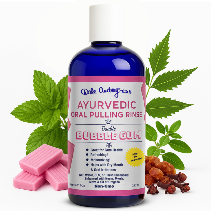 Oil Pulling for Teeth and Gums Made in USA Bubble Gum Flavored Organic Sesame Oil Oral Rinse Mouth wash Ayurvedic Pullin