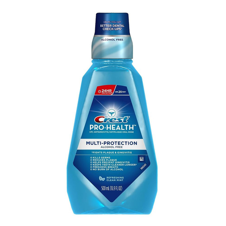 Crest Pro Health Multi Protection Clean Mint Mouthwash 169 Ounces Pack of 2