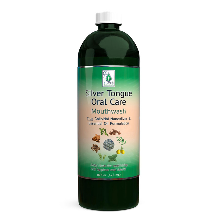 Silver Tongue Oral Care All Natural Colloidal Silver Mouthwash 16 oz