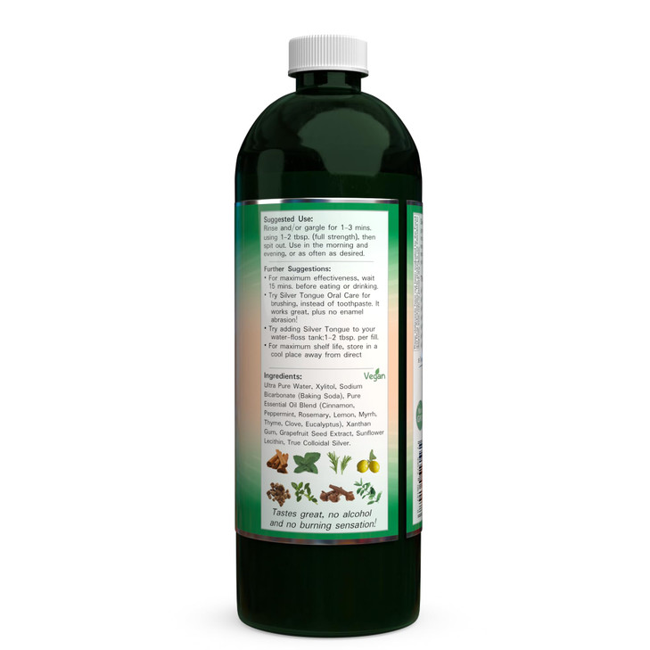 Silver Tongue Oral Care All Natural Colloidal Silver Mouthwash 16 oz