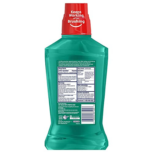 Colgate Total ProShield Alcohol Free Mouthwash Antibacterial Formula Spearmint 500 mL 169 Fluid Ounce 6 Pack