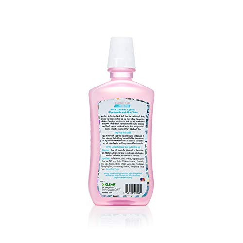 Spry Natural Xylitol Mouthwash Fluoride Free with Enamel Support AlcoholFree Gentle NonGMO Bubble Gum 16 fl oz Pack of 1