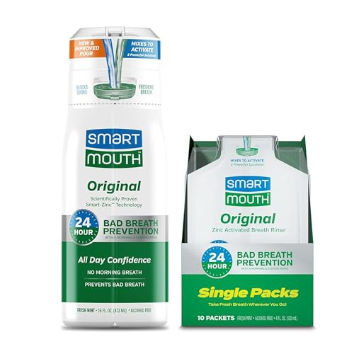 SmartMouth Original Activated Mouthwash Single Packs Travel Mouthwash Fresh Mint