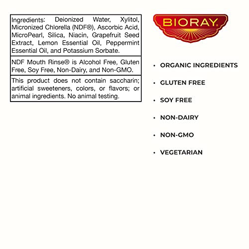 BIORAY Clinical NDF Mouth Rinse 4 fl oz AlcoholFree Formula Safe for Use with Amalgam Fillings NonGMO Vegetarian Gluten