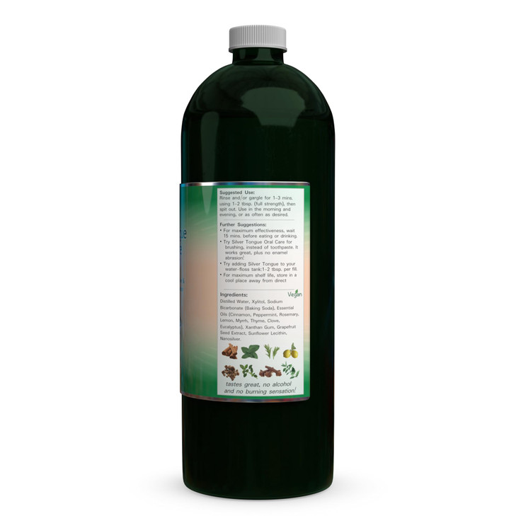 Silver Tongue Oral Care All Natural Colloidal Silver Mouthwash 32 fl oz