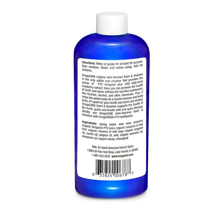 North American Herb Spice OregaCARE Swirl Swallow Wild Mint Flavor 8 fl oz