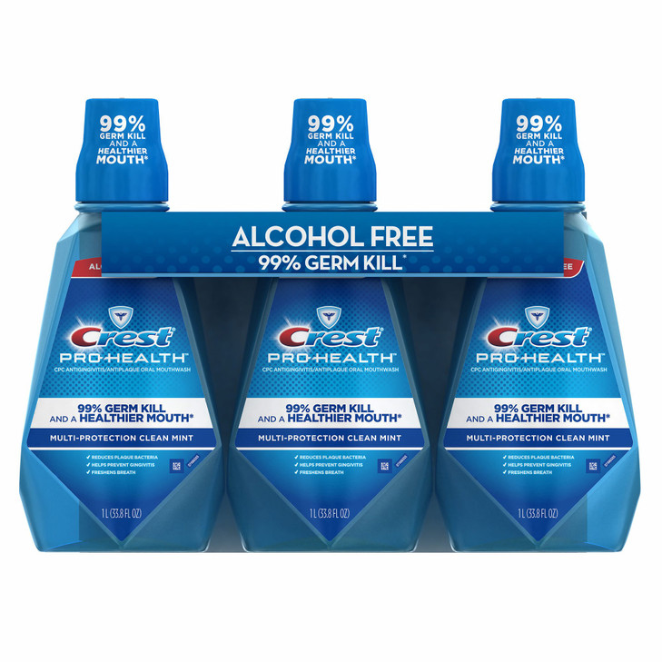 Crest 76380 Pro Health Multiprotection Rinse 3 Pack 1 L Shape