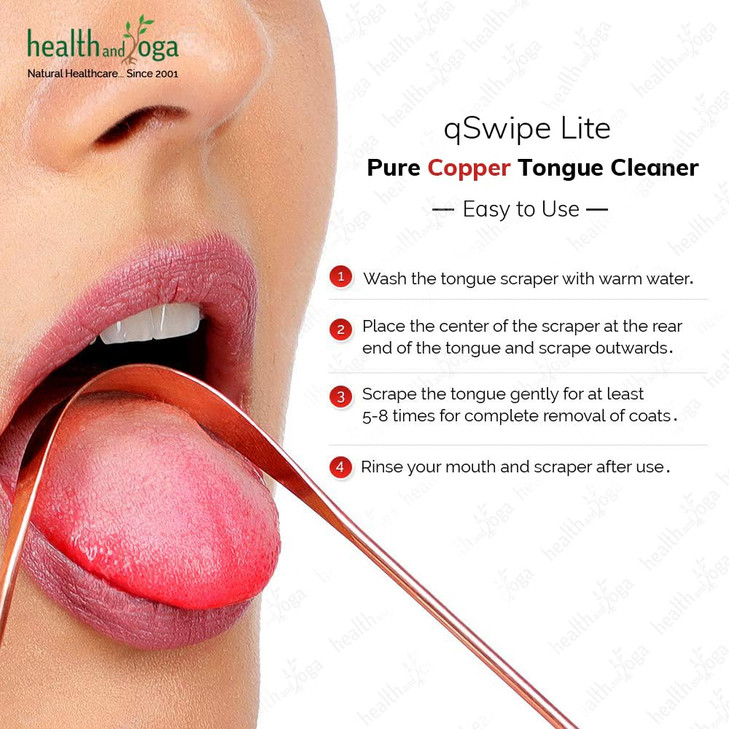 HealthAndYoga qSwipe Lite Copper Tongue Cleaner Gift Pack