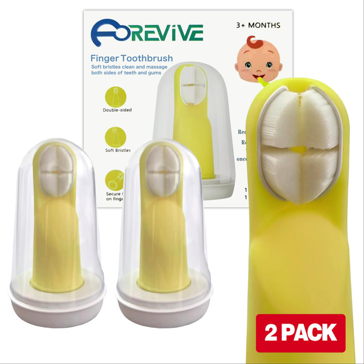 FOREVIVE Finger Toothbrush for Toddlers 13Finger Toddler Toothbrush Age 24Newborns Silicone ToothbrushesSoft Infant Oral