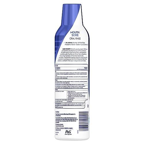 OralB Mouth Sore Mouthwash Special Care Oral Rinse Hydrogen Peroxide Mouthwash 16 fl oz Mouthwash Alcohol Free