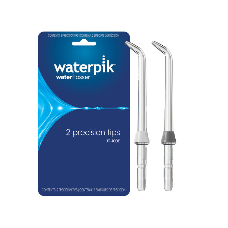 Waterpik Genuine Precision Tips Replacement for Water Flossers Formerly Classic Jet Refill Heads Nozzles JT100E 2 Count