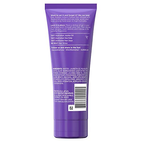 Aussie Instant Freeze Hair Gel with Jojoba Oil & Sea Kelp, 7 Ounce online at globaldelivered