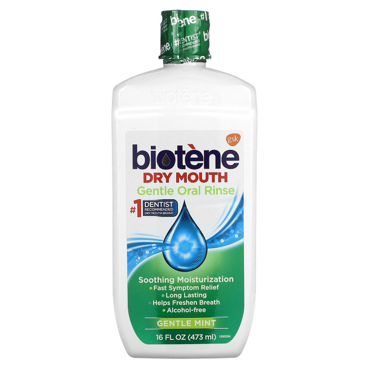 Biotene Mild Mint Moisturizing Gentle Oral Rinse AlcoholFree for Dry Mouth 16 ounce