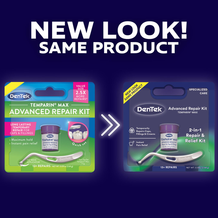 DenTek Temparin Max Dental Repair Kit for Pain Relief Temporary Repair Pack of 6 Kits 13 Repairs per Kit