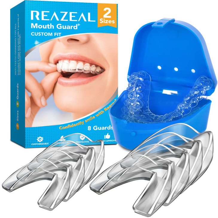 Mouth Guard for Grinding Teeth at Night Moldable Dental Guard for Sleeping Nighttime Protection for Teeth 8 Counts