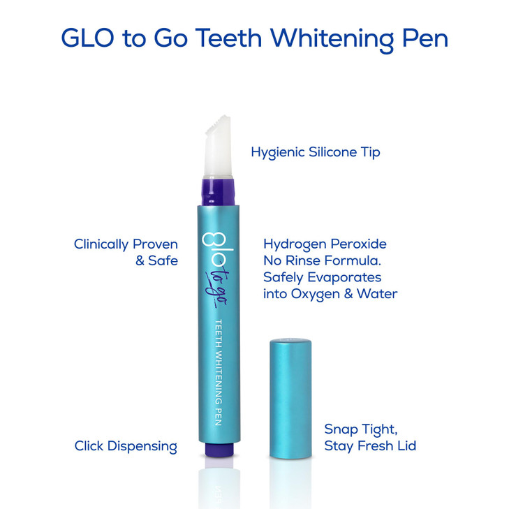 GLO Science Teeth Whitening Pen Easy to Use Safe Effective Dentist Invented Whitening Treatment Designed for Sensitive T