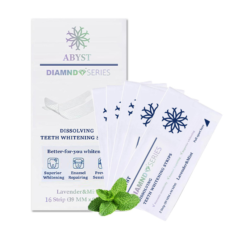 ABYST Diamond Dissolving Teeth Whitening Strips Soft EnamelSafe Brightening Strips for Teeth WhiteningHome Dental Care O