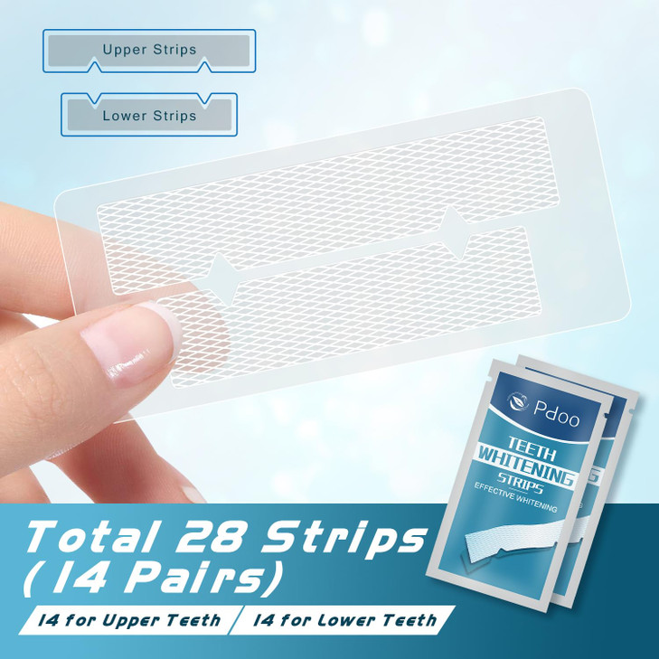 56 Teeth Whitening Strips 28Day NonSensitive Fast Remove Smoking Coffee Wine Stains Teeth Brightening Kit Pack of 56 Non