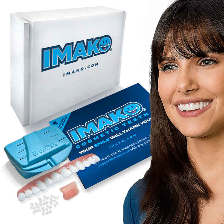 Imako Premium Cosmetic Uppers 1 Pack Small Bleached White DIY Smile Makeover Made in USA