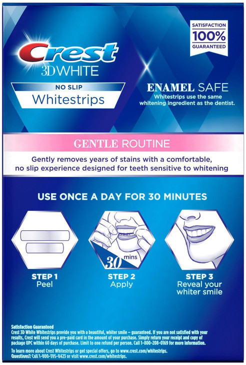 Crest 3D Whitestrips for Sensitive Teeth Teeth Whitening Strip Kit 28 Strips 14 Count Pack