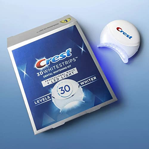 Crest 3D Whitestrips Professional White with Hydrogen Peroxide LED Light Teeth Whitening Kit 19 Treatments