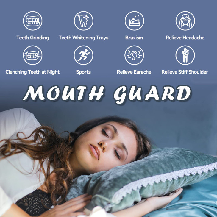 Women Mouth Guard for Teeth Grinding Pack of 8 Moldable Mouth Guards for Clenching Teeth Comfortable Night Guard for Tee