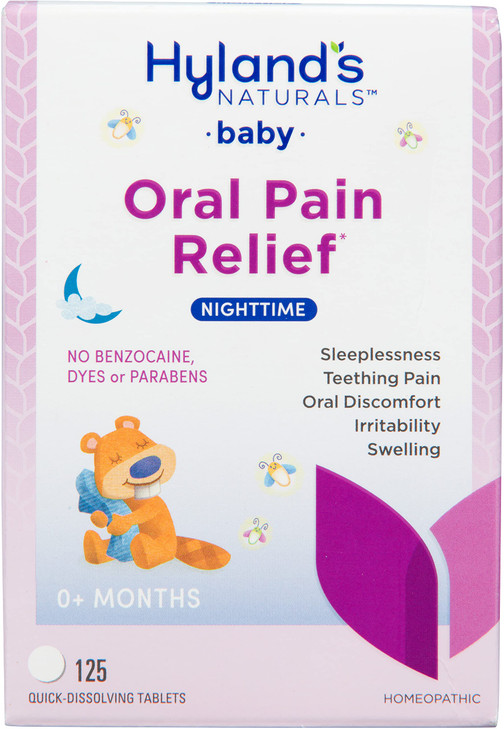 Hylands Baby Nighttime Soothing Tablets with Chamomilla Natural Relief of Oral Discomfort Irritability and Swelling Up t