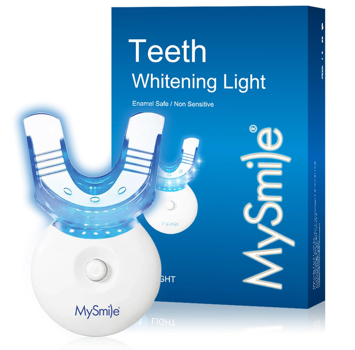 MySmile Teeth Whitening Light with Mouth Trays 5LED Powerful Accelerator Light Integrated with Smart Timer and Long Last