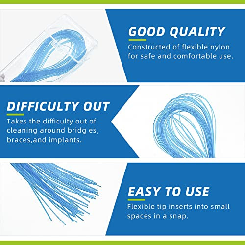 RioRand Floss Threaders Essential Tool for Maintaining Oral Health with Braces Bridges and Implants 200Count Pack of 4