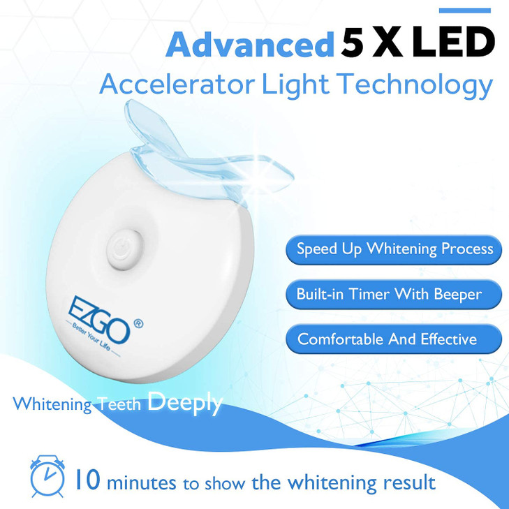 EZGO Teeth Whitening LED Accelerator Lights 5 X LED Light Whiten Teeth Faster Works with Tooth Whitening Gel Whitening T