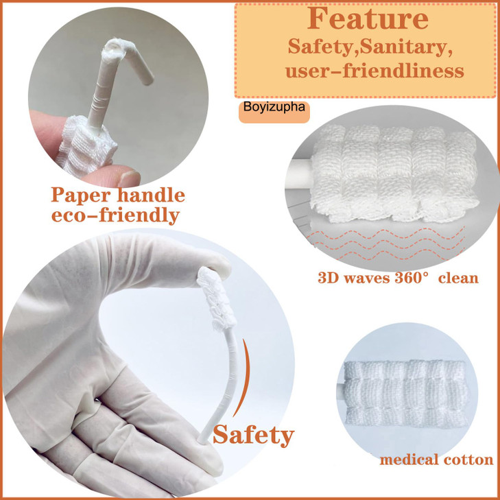 Boyizupha 100Pcs Baby Tongue CleanerBaby ToothbrushDisposable Oral Cleaner for Newborn Toddler Infant Tooth Mouth Gum Cl