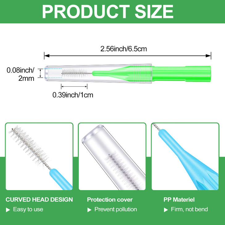 Zopeal 250 Pieces Braces Flossers Interdental Brush for Cleaner Tooth Toothpick Dental Teeth Flossing Picks Head Oral De