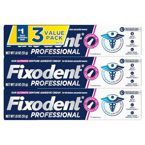 Professional Ultimate Denture Adhesive Cream for Strong AllDay Hold for Full and Partial Dentures 18 oz Tube with Breath