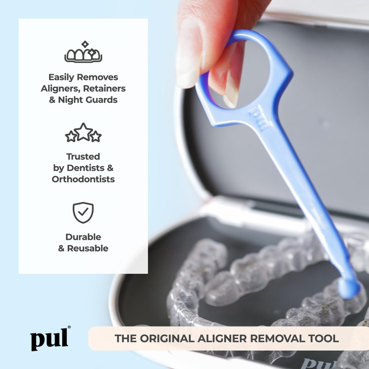 PUL Pack of 4 Aligner Removal Tool Invisalign Remover Tool Retainer Hook for Clear Aligners Trays Night Guards Reusable