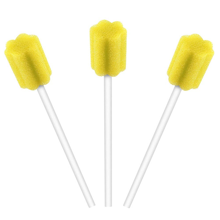 250 Count Unflavored Disposable Oral Swabs Tooth Shape for Oral Cavity Cleaning Sponge Swab Individually Wrapped 5 Color