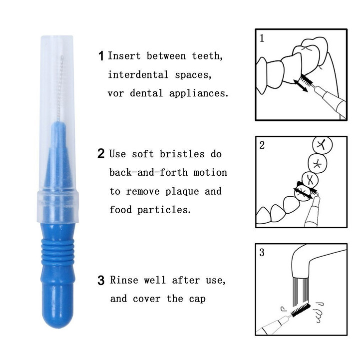 Interdental Brush 50 Counts River Lake Toothpick CleanersTooth Flossing Head Oral Dental Hygiene BrushTooth Cleaning Too